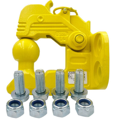 Raccord Boule De Remorque 70 Mm - Attelage Carré Tôle D'Acier Charge 750 Kg Essieu