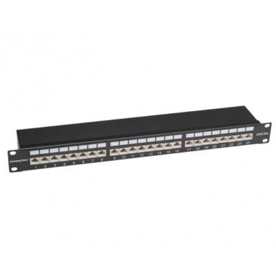 Shielded 24-port Cat6a Patch Panel, 10Gbit, 110 Type, 568A/B 675-24C6AS