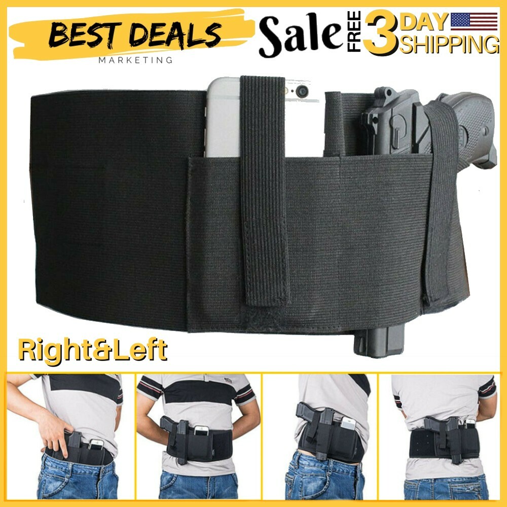 Tactical Belly Band Holster Concealed Carry Pistol Hidden Gun Belt