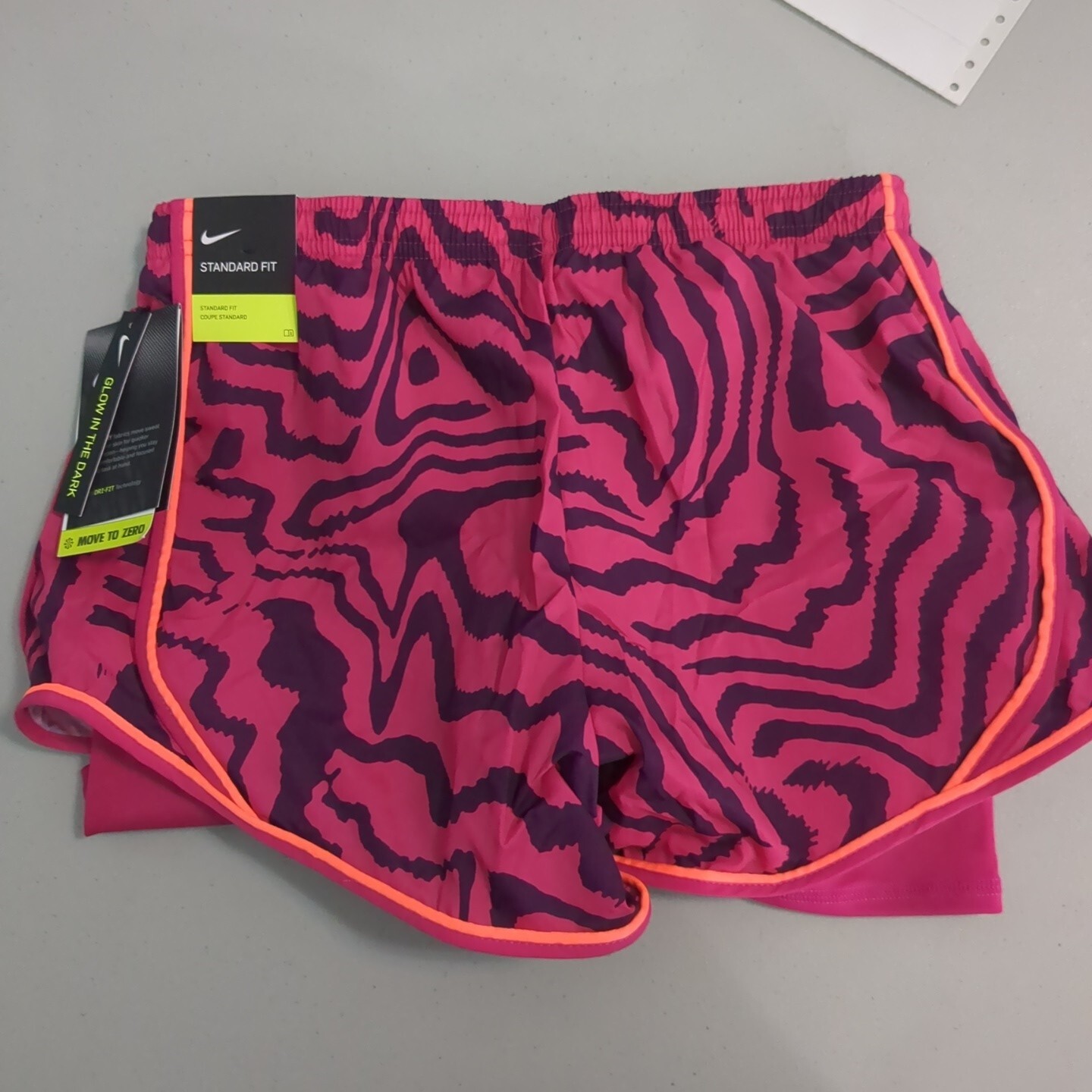 Nike Dri-Fit Pink Two Layer Shorts Youth Size Large new with tags thumbnail 2