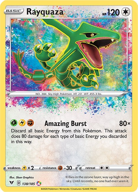 Rayquaza 138/185 Swsh04: Vivid Voltage for sale | eBay