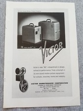1947 Victor Sound Motion Picture Projector Vtg Print Ad 16 mm Model 60