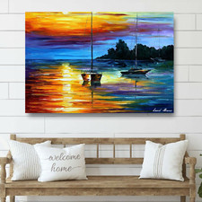 Leonid Afremov FLORIDA BEST SUNSET 30"x24" EDIZIONE LIMITATA GICLÉE ORIGINALE