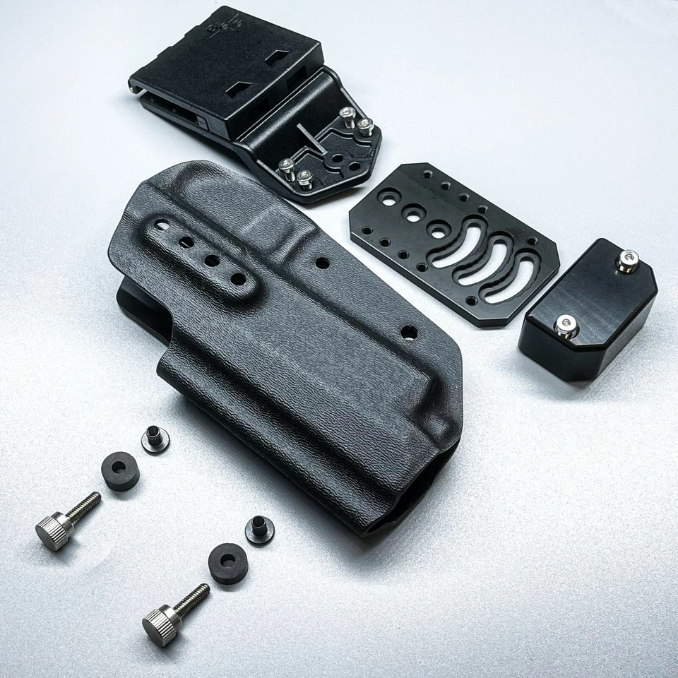 Plataforma de competición de 3 pistolas, IPSC, USPSA - cinturón, fundas, bolsas de cargador 6 piezas Foto 4 de 4