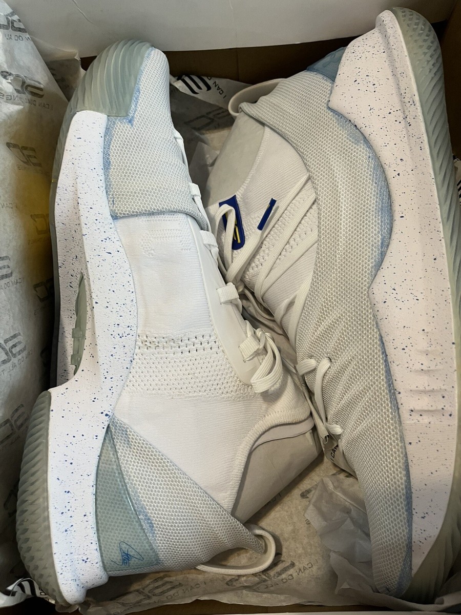 Under Armour Curry 5 3020657-106 White Running Shoes Sneakers Size