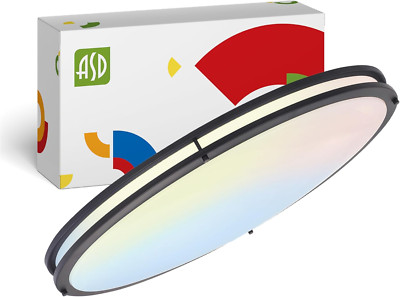 LED 32 Inch Oval Flush Mount Light Fixture | 45W 3750LM 3000K-5000K 100-277V | 3
