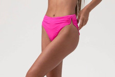 NWT- Trina Turk 'Monaco' V-Side High-Waist Bikini Bottom, Pink Pop - Size 6