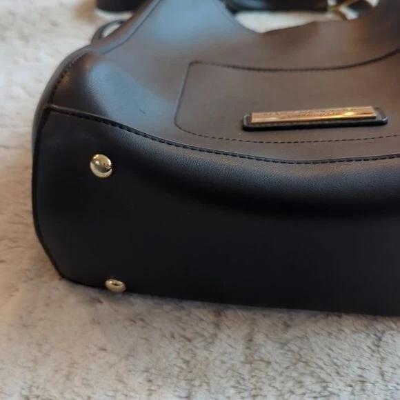 Marc New York Andrew Marc Bolso Hobo Negro Cartera de Hombro 2 n 1 Doble Asa Mediano Foto 2 de 4