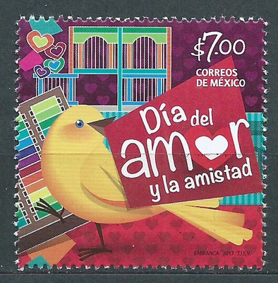 Mexico Correo 2017 Yvert 3029 ** Mnh Dia Amor y Amistad