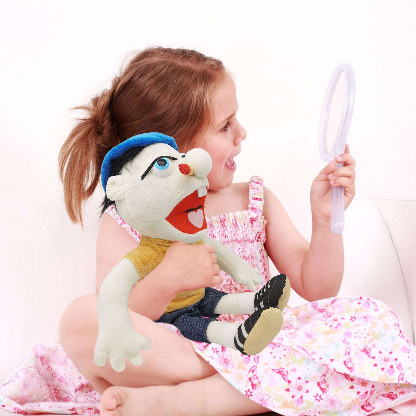 17"Jeffy Hand Puppet Cartoon Plush Toy Stuffed Doll Soft Figurine Kids Baby Gift
