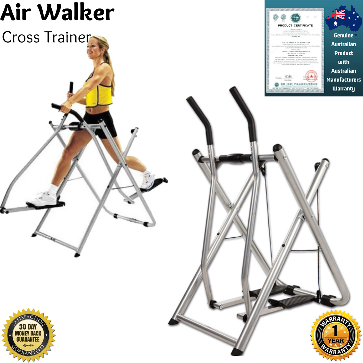 Air Walker Exercise Pro Cross Trainer Stepper Nordic Fitness