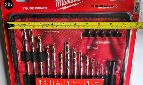 Milwaukee 20 piece Accessory Roll Bit Set Thunderweb Shockwave Impact 4932464072 - Picture 3 of 6