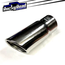 Universal Stainless Steel Exhaust Tip 1.5-2” Inlet, 2.75” Outlet, 6.5” Length