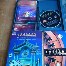 Caesars World Of Gambling Philips CD-I Game 1990 Compact Disc Long Case Vintage