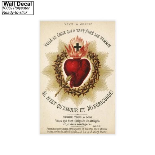 Jesus Sacred Heart Canvas/Poster Wall Art- Vintage Catholic Art Framed - Picture 10 of 10