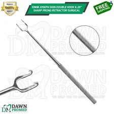 Joseph Skin Hook 10mm Double Sharp Prong 6.25" Retractor Surgical Instruments