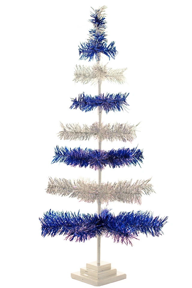 Artificial Tinsel Christmas Tree Decorative Display Table-Top Multi-Color Trees - Image 4 of 4