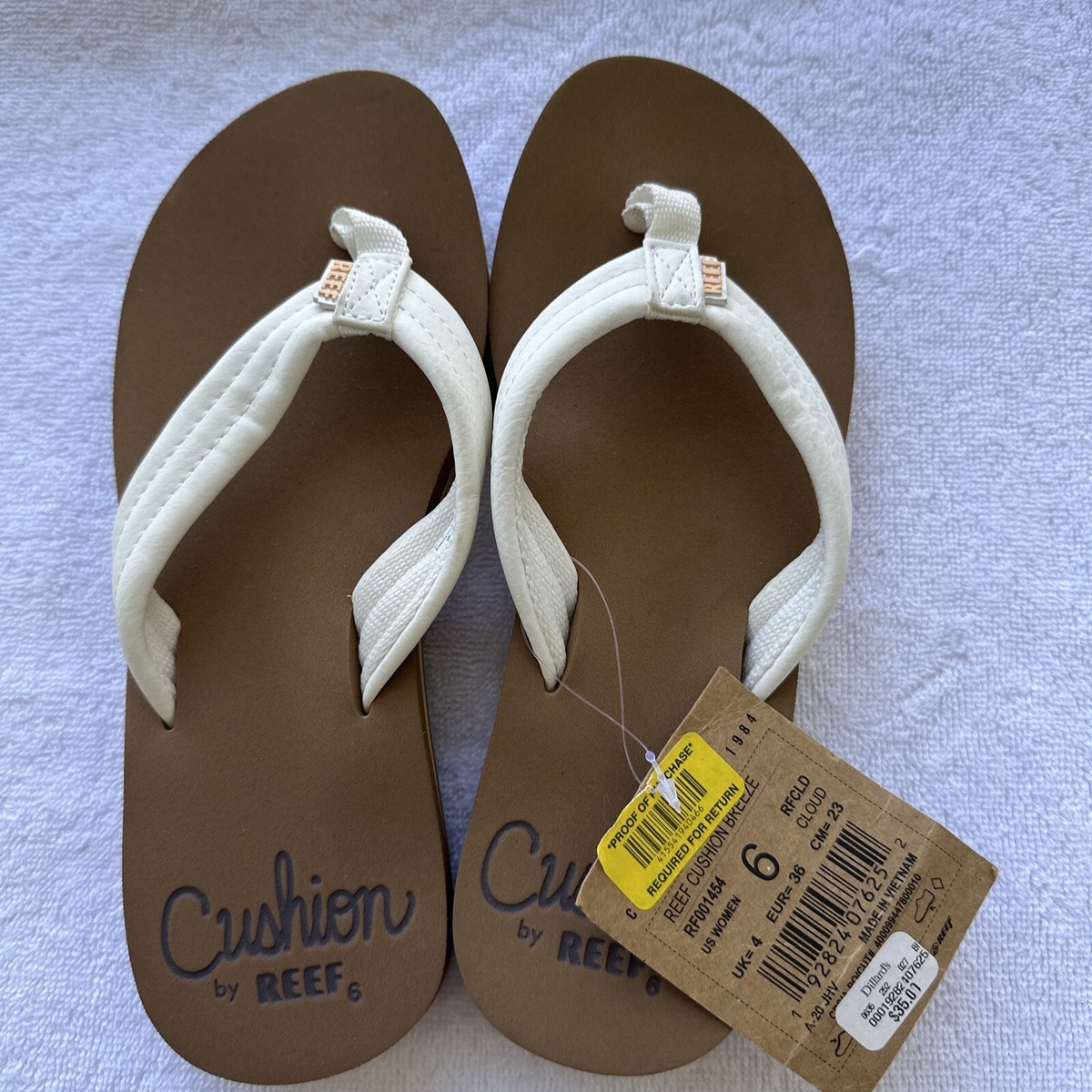 Reef womens Reef Cushion Breeze Flip Flop Cloud US 6 color white