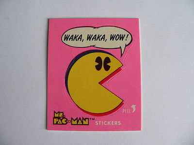 1981 Ms. PAC-MAN WAKA, WAKA, WOW! #22 of 54 RUB OFF CARD STICKER WAX PACK FLEER