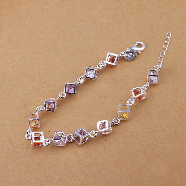 Women's 925 Sterling Silver Bracelet Adjustable Size 8-9