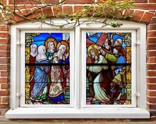 3D People A522 Window Film Print Sticker Cling Stained Glass UV Sinsin