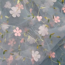 3D Blumen Stickerei Spitze Stoff Netz DIY Tutu Voile Brautkleid Material Neu