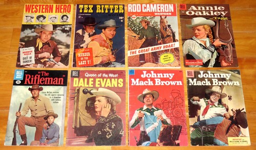 1951-1961 10 Photo Cover Westerns TX RITTER, ROD CAMERON, ANNIE OAKLEY ...