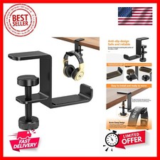 Headphone Hanger Holder Stand-Under Desk Headphone Hanger  Headset Hook Holde...