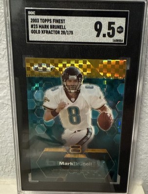 2003 Topps Finest Gold X-Fractor 91/175 Mark Brunell #23 5xh