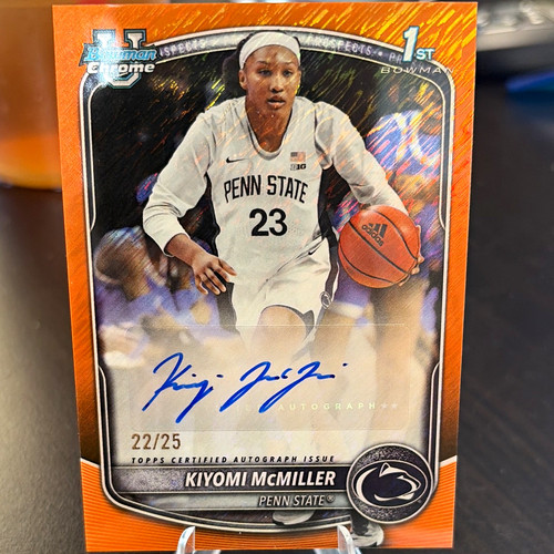 Topps 2025-26 Bowman Chrome Kiyomi McMiller Penn State Auto #CPA-KM /25
