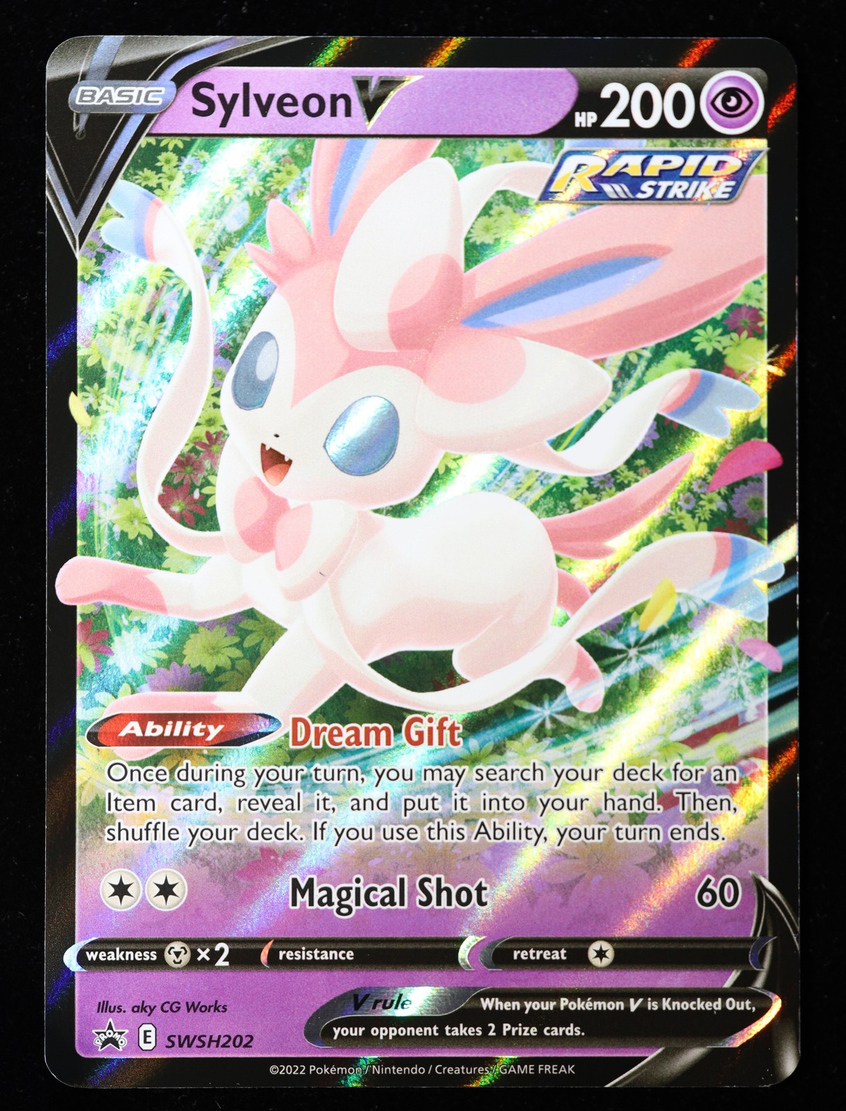 Sylveon V SWSH202 Black Star Promo Holo Pokemon Card Near Mint