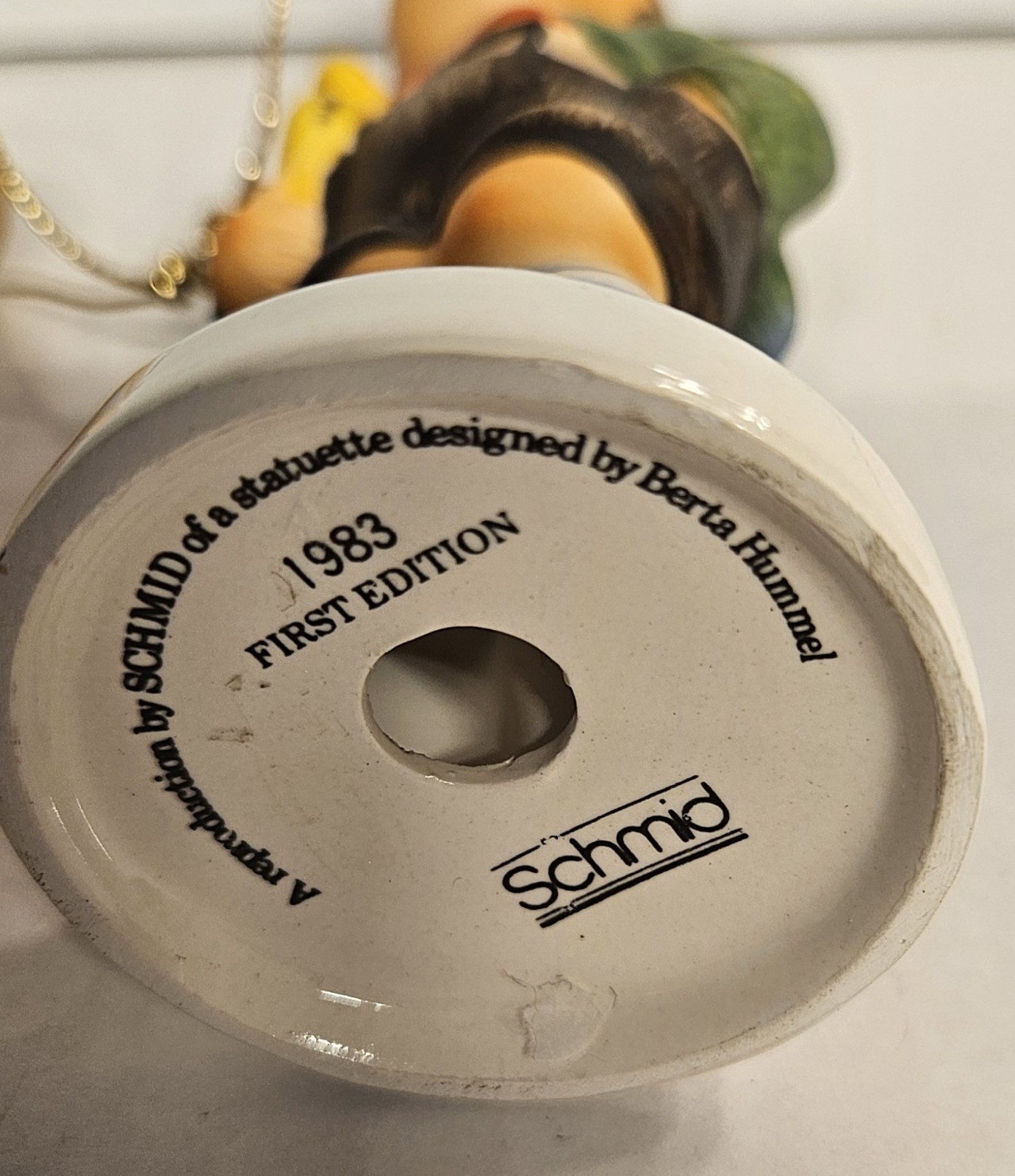 Set OF 2 Schmid Reproduction Ornaments Designed by Berta Hummel 1985 Girl Boy