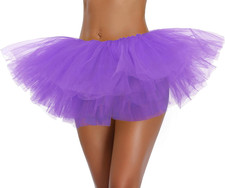 Tutu Skirt for Women Teens Adult Classic Elastic 3, 4, 5 Layered Tulle Petticoat