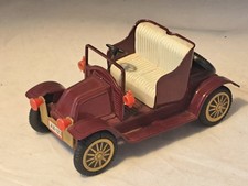 Red vintage 6.5" 1950's-60's Made in Japan tin litho toy friction car