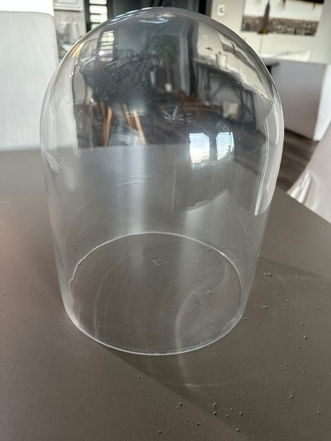 Antique Victorian 11” X 9” Glass Dome Display Doll Clock 19th Century