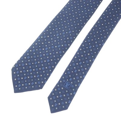 Louis Vuitton ネクタイ ネイビー ドット柄 LOUIS VUITTON Monogram Gradient Dots Silk Tie Navy Men's ISY | eBay