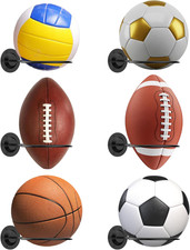 Wall Mount Holder for Basketball, Soccer Ball, Volleyball, Football, Rugby