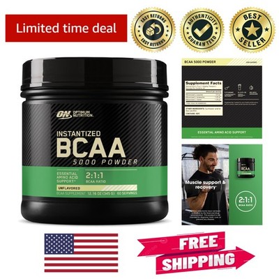Unflavored BCAA Powder 5000mg - Keto Approved for Muscle Recovery and Support