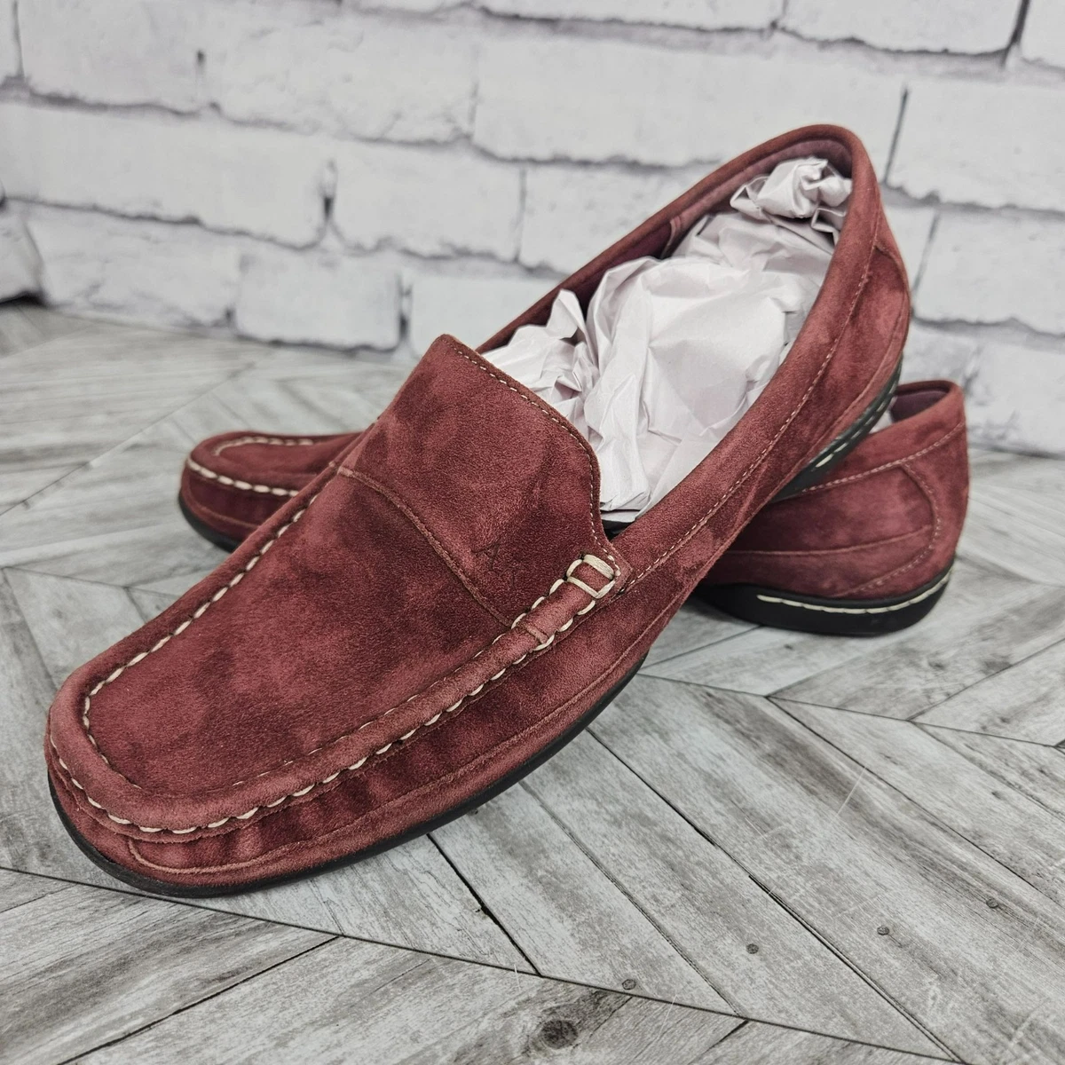 Anne Klein Red Rhinestone Slip-On Loafers Anne Klein Red Loafers for Women | Mercari main image 2