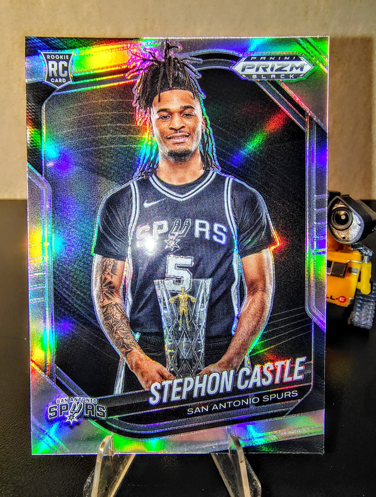 2024-25 Panini Prizm Black - Stephon Castle #96 Silver Prizm RC
