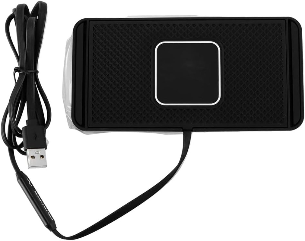 Caricabatterie Wireless per Auto Antiscivolo, 15 W, USB C, Cavo Lungo 1 M, Nero,
