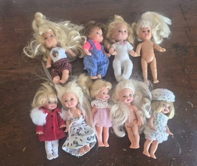 9 Vintage Kelly Mini Dolls Barbie Mattel Heart Family Kid Kore 1980s 1990s 