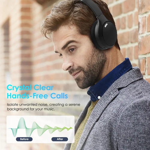Bluetooth Headphones, Wireless Over Ear Headphones with HiFi Stereo Microphon... - Picture 5 of 7