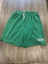 Men’s Lancers High School Wrestling Team Shorts Small Green