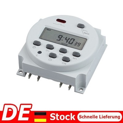 DIGITAL LCD ZEITSCHALTUHR DC 12V 16A PROGRAMMIERBAR TIMER SCHALTER ELEKTRONISCH