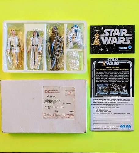 RARE-1977-KENNER--STARWARS-**EARLY BIRD**   LUKE-D T   SET-ORIG.-BOX-BAG"S-PAP'S