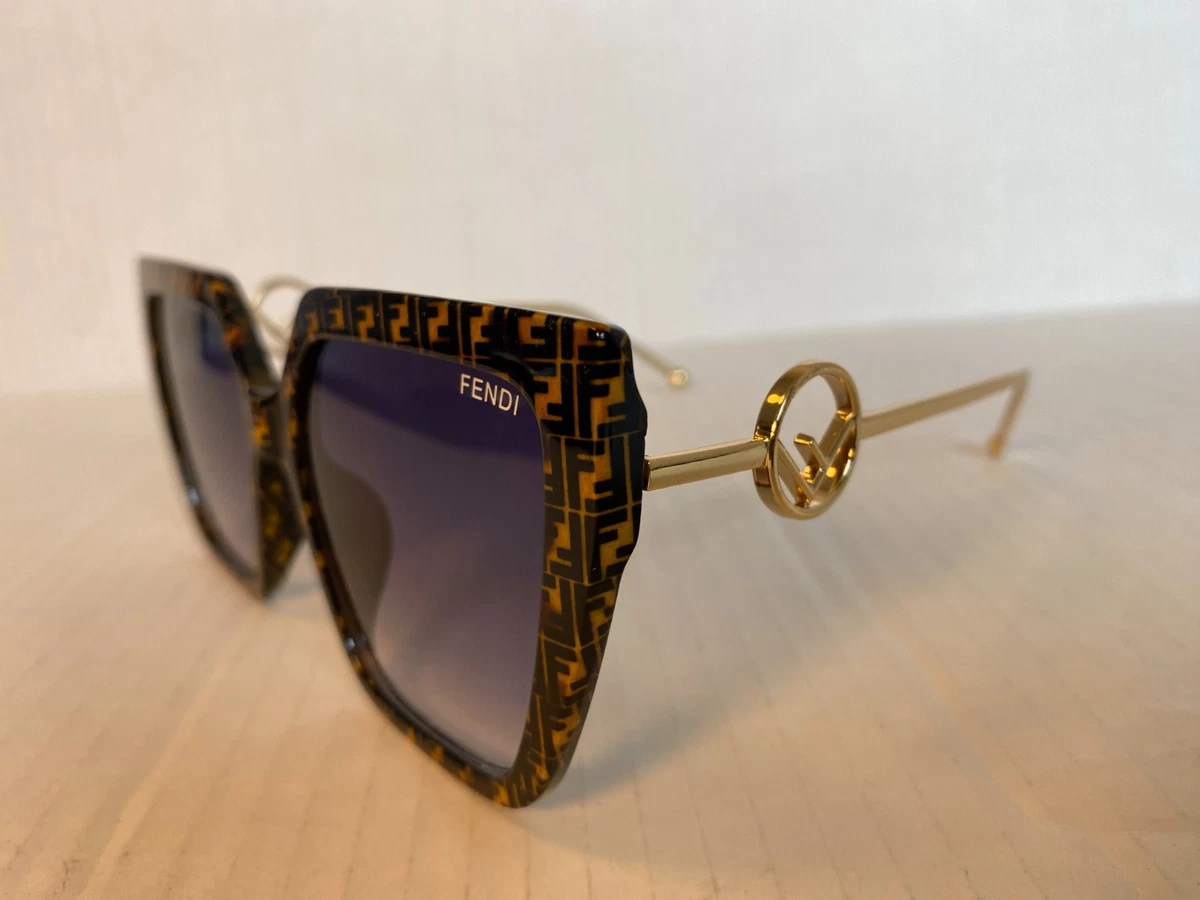 Fendi Gold Square Sunglasses for Women for sale | eBay