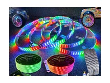Ultra - Bright 4PCS 17.5" 5 Rows RGB Dream Color Chasing LED Wheel Lights wit...