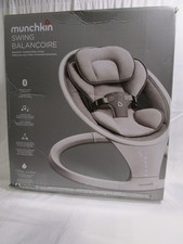 Munchkin Bluetooth Enabled Baby Swing 5 Ranges of Motion, Grey/White