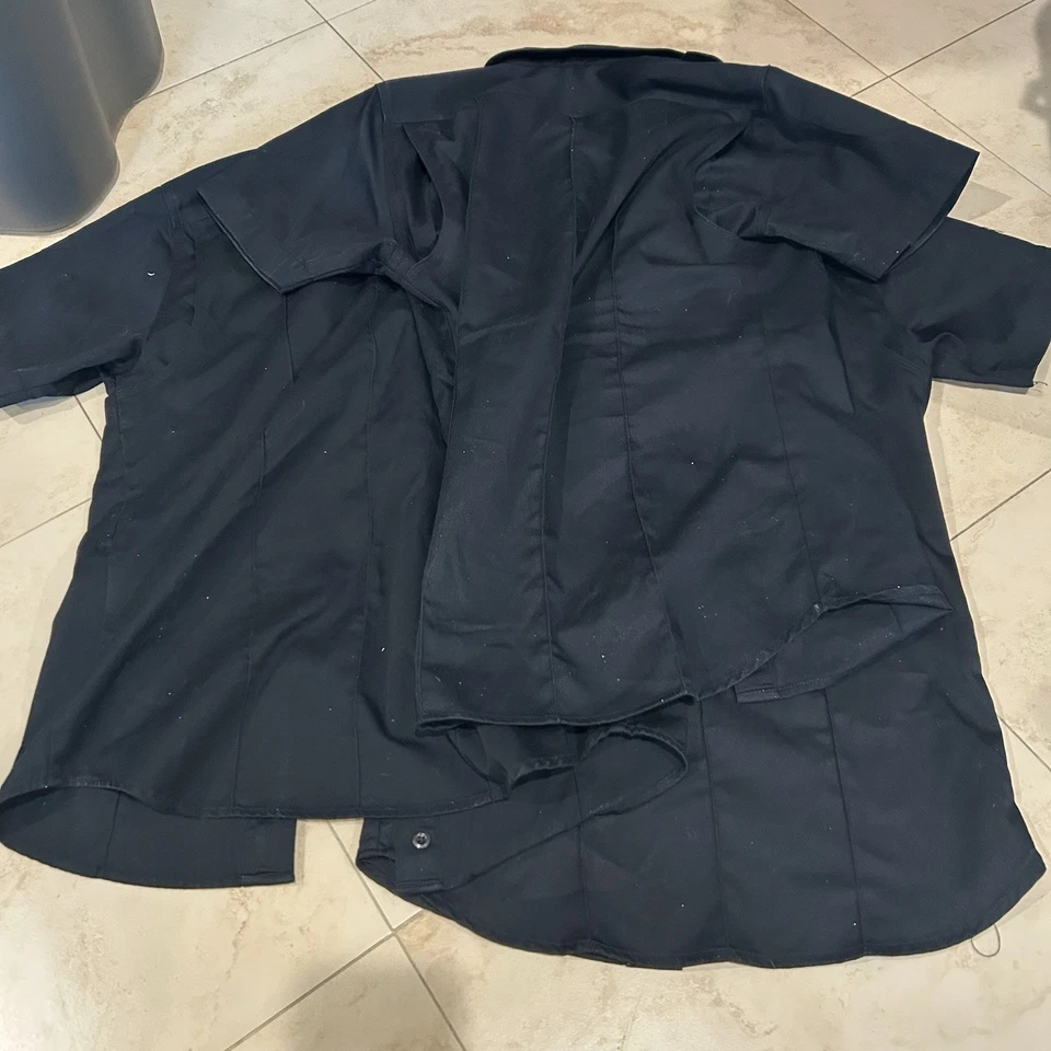 Lote de 3 camisas tácticas de sarga para mujer 5,11 PDU clase A manga corta pequeñas negras Foto 2 de 4